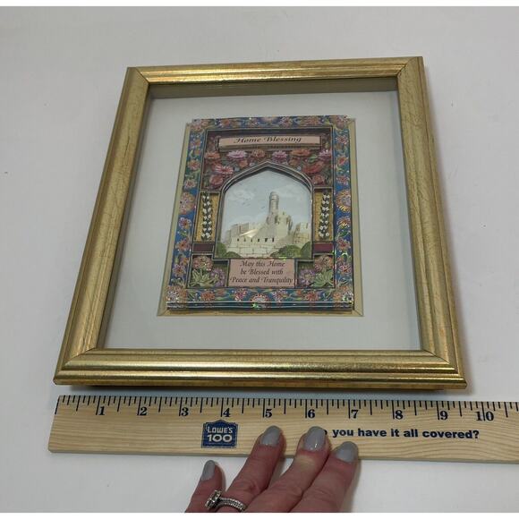 Enya Keshet Home Blessing Davids Tower Hand Layered Decoupage Israeli Artist - Picture 11 of 14